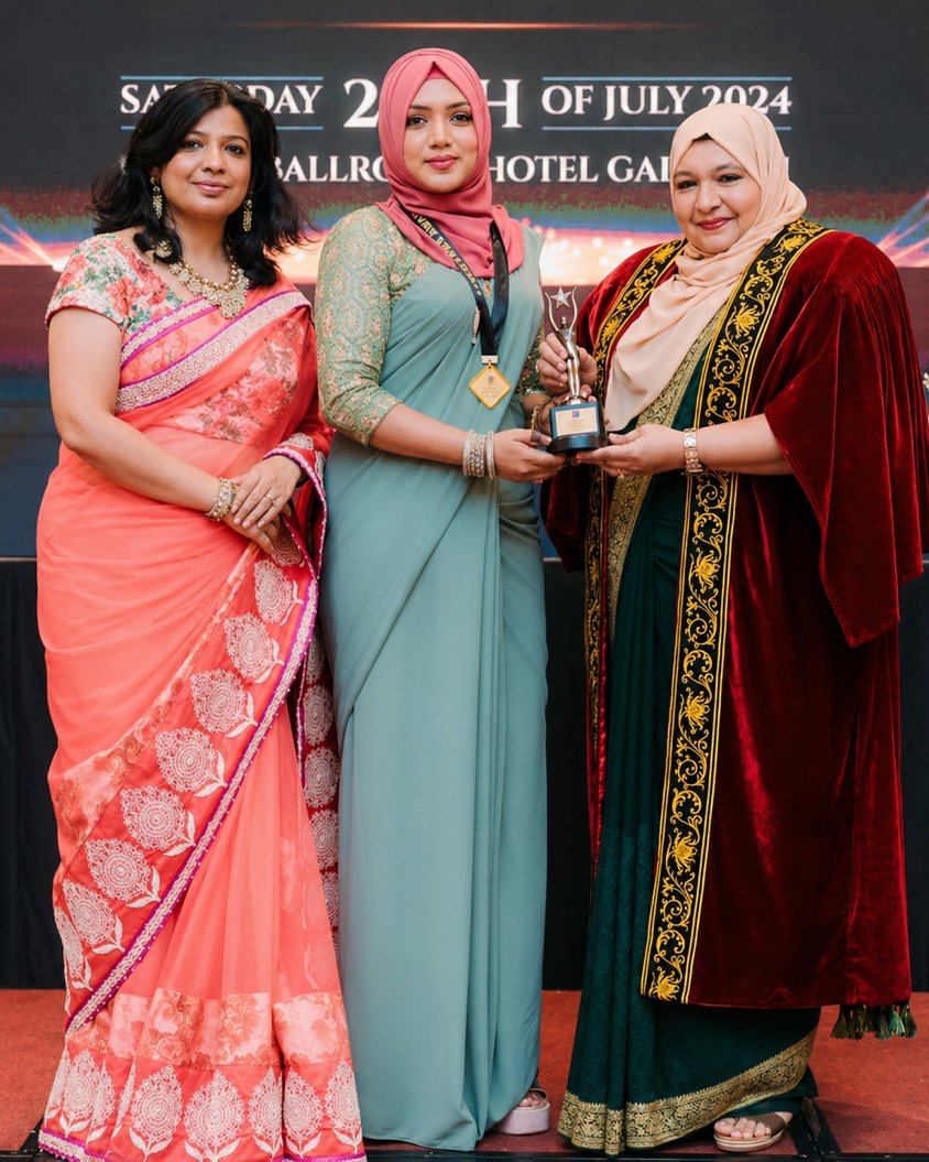 Asma Hashmath at the awards ceremony